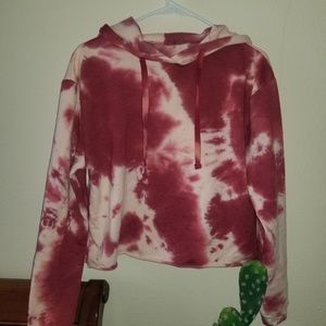 Tie Dye Crop Top Hoodie